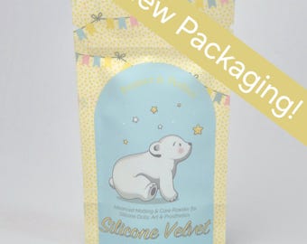 Poudre matifiante et d'entretien de marque GENUINE Silicone Velvet® 20 g pour poupées en silicone 20 g (sac moyen)