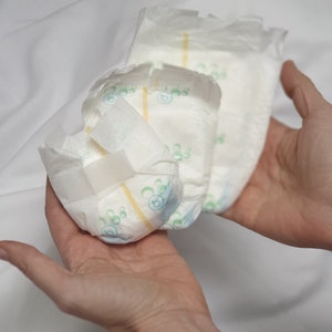 Set of Preemie NICU Nappies / Diapers (silicone & reborn doll safe) - chemical free