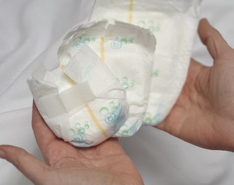 Set of Preemie NICU Nappies / Diapers (silicone & reborn doll safe) - chemical free