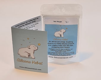 GENUINE Silicone Velvet® brand matting and Care powder for silicone Dolls 7g "Collectors size"