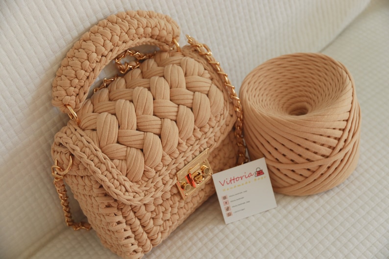 Tutorial vera bag marsmallow bag uncinetto bag crochet luxury bag borsa punto puff bolso en trapillo borsa fettuccia leggera crochet bag 画像 1