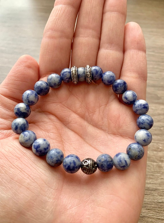 Steinfixx® - Bracciale di perle carneol – Braccialetto con pietre preziose di alta qualità con perle in argento 925 e cuore in acciaio inox placcato – fatto a mano – pietra forte