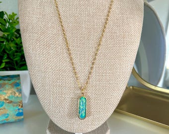 Collier Bohème Argent Sterling 925 Turquoise Naturelle Fait Main Népal Tibet - 18 Pouces