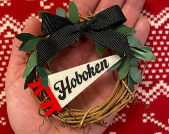 Hoboken Holiday Wreath Ornament