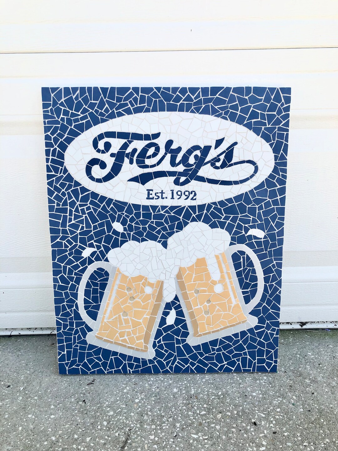 Logo Art - Tile Lettering + Logo - Handcut/handcrafted Tile Mosaic ...