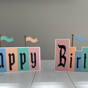 Vintage Disneyland Birthday Decor in Black Letters