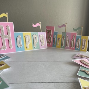 Vintage Disneyland Birthday Decor in Gold Letters