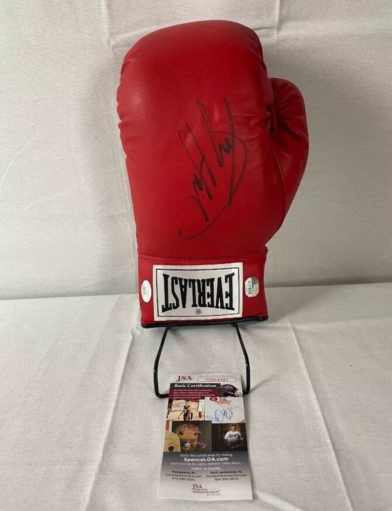 Larry Holmes New Free Shipping signed Financial sales sale Everlast JSA boxing glove
