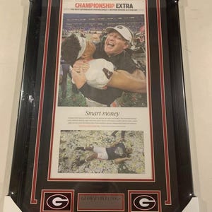 Georgia Bulldogs National Champs Atlanta Journal Constitution Original Newspaper Framed