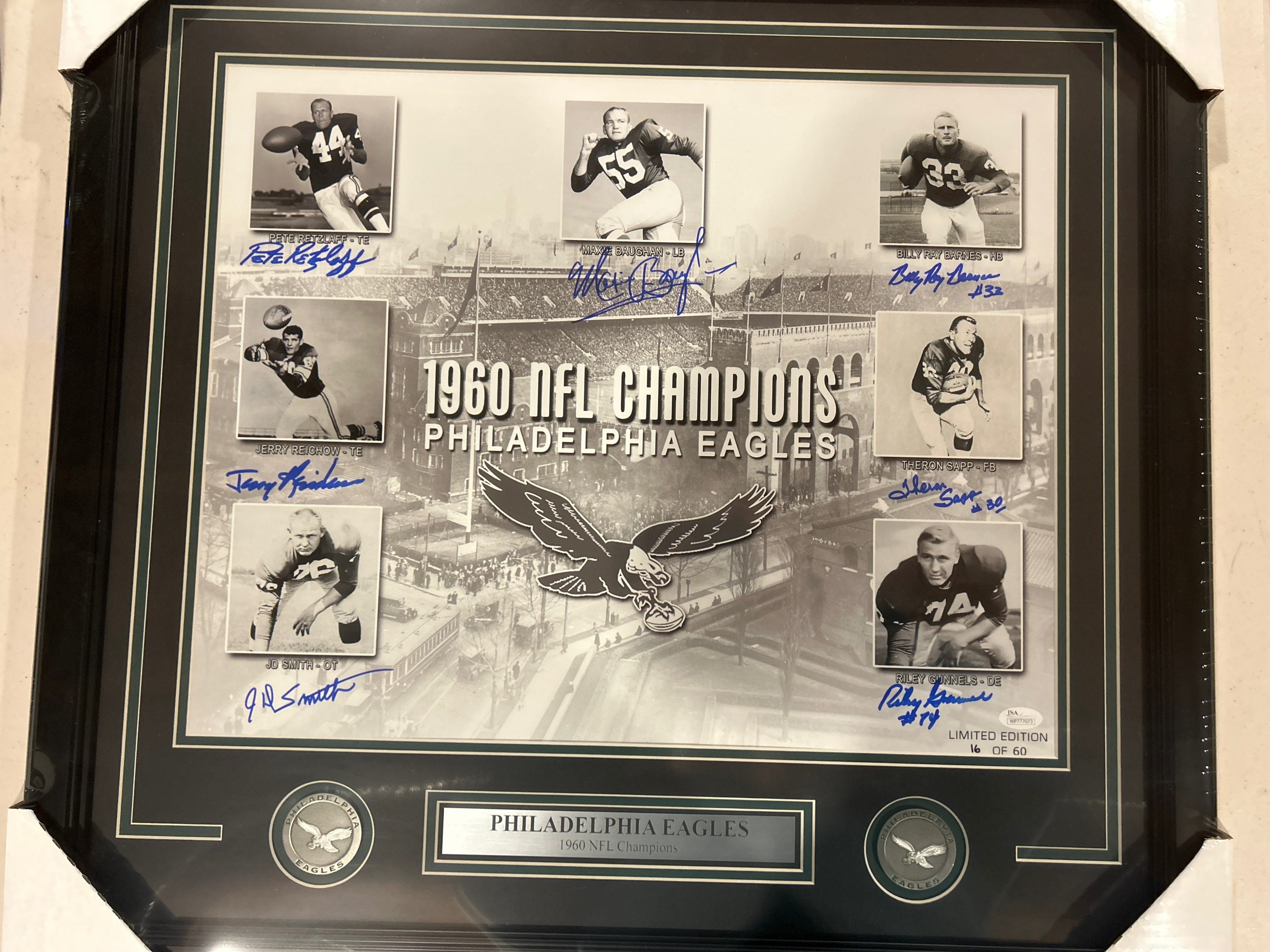 1960 Eagles Team 7 Autograph Signed Pete Retzlaff Maxie Baughan