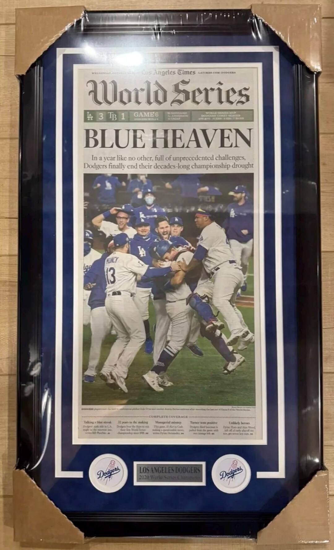 ドジャース 2020 ワールドシリーズ オリジナル LA タイムズ ブルー