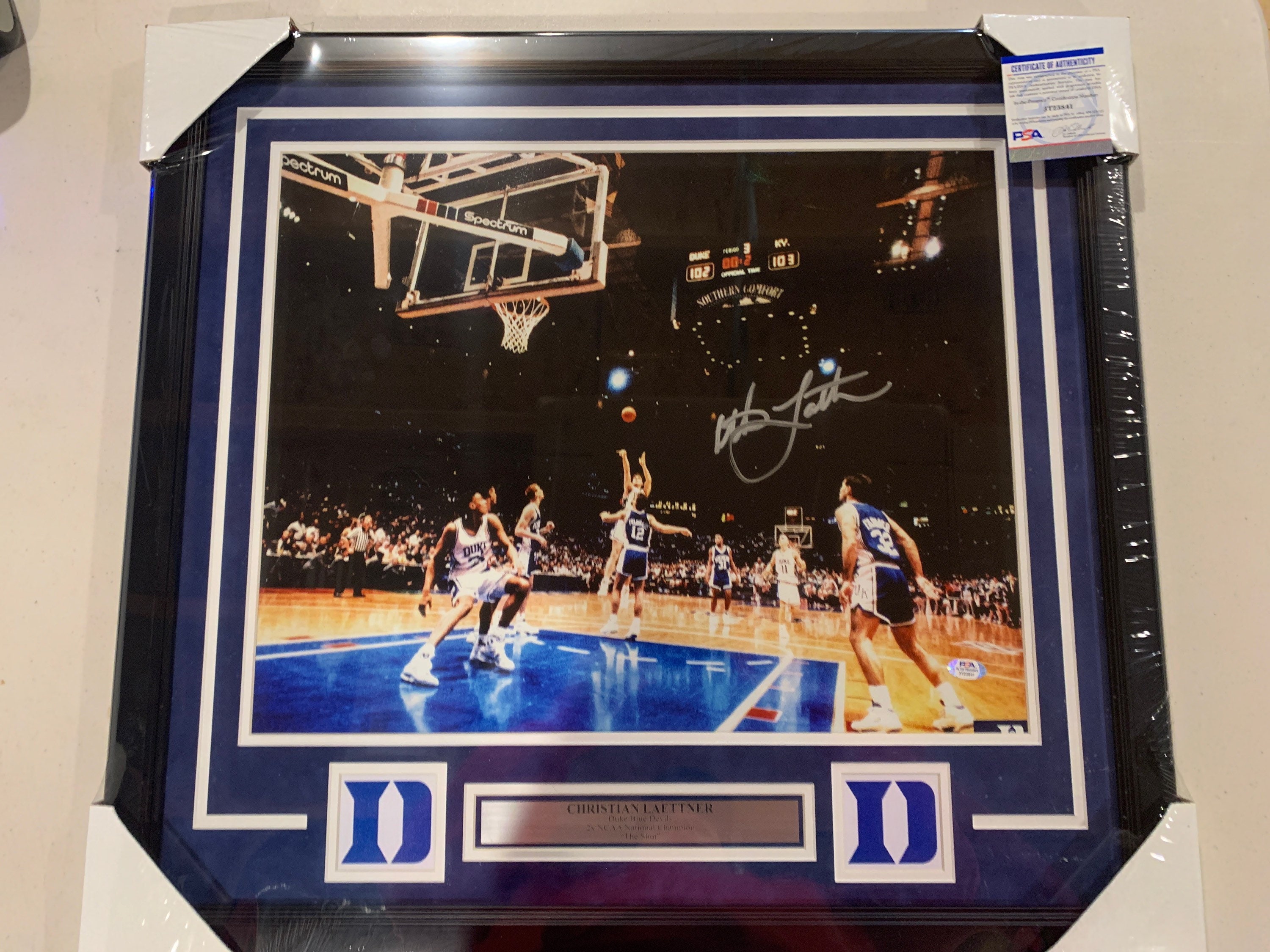 Christian Laettner Autographed Basketballs, Signed Christian