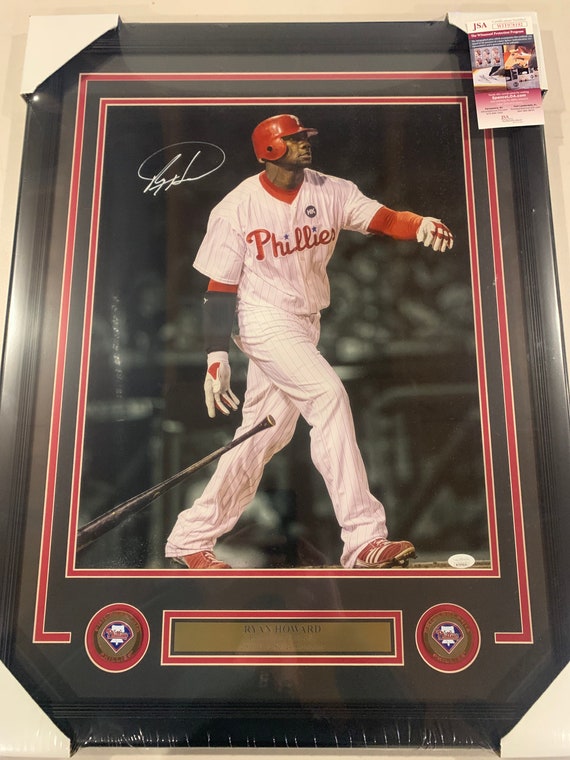 Ryan Howard Autograph Signed Phillies 16x20 Photo Black Framed 