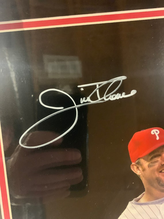 Autographed Mike Schmidt and Brian Dawkins Authentic Phillies