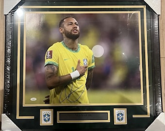 Neymar Jr Brazil Signed 16x20 Photo JSA COA - Framed!