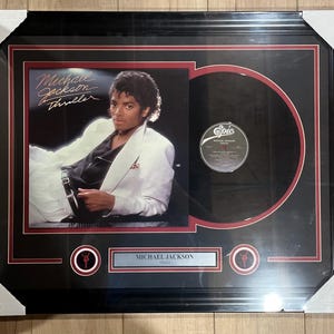 Michael Jackson Thriller Vinyl Framed With Plaque