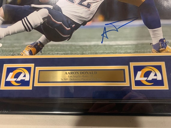 Aaron Donald Autograph Signed Rams 16x20 Photo Black Framed 
