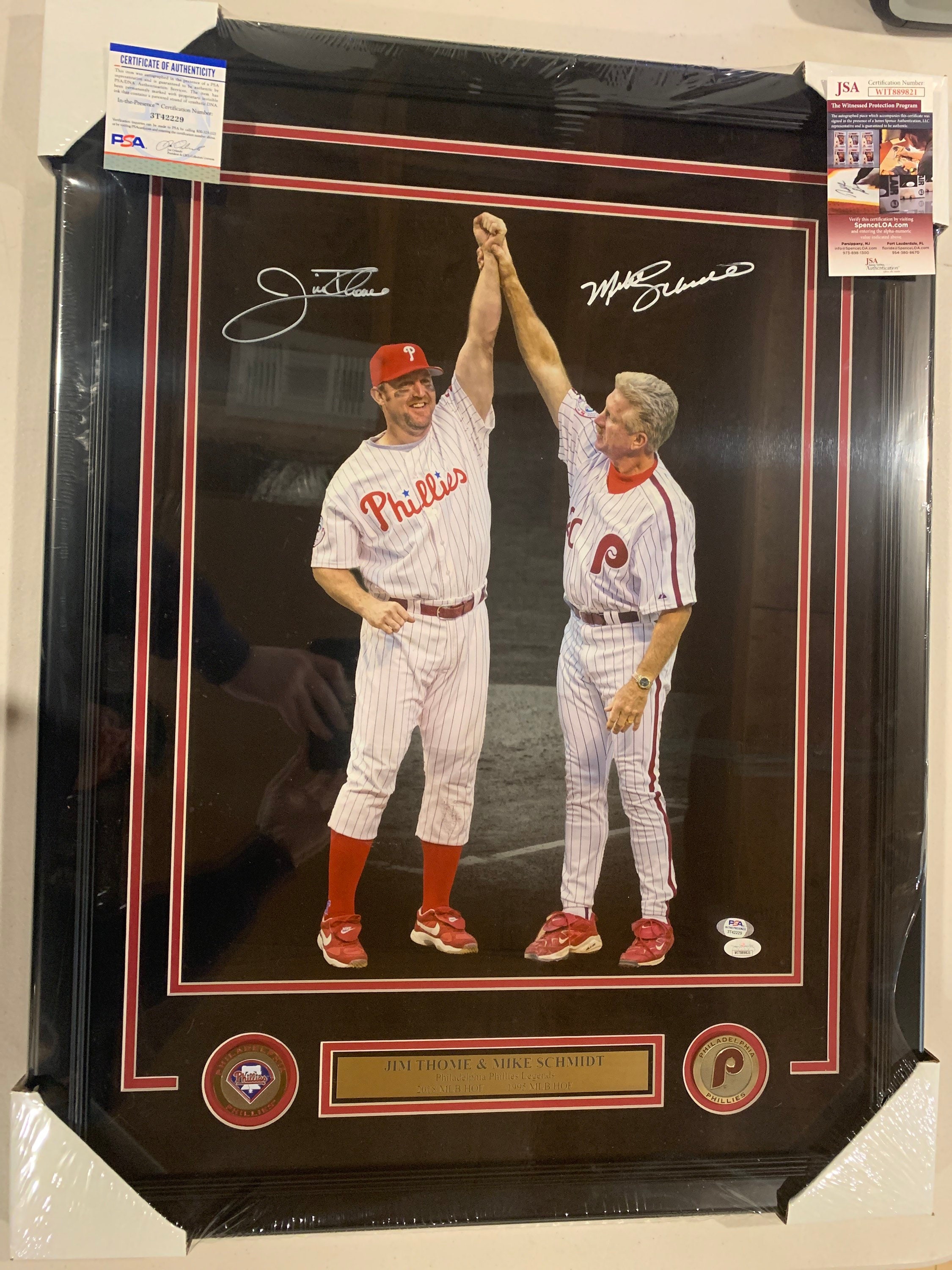 Jim Thome Mike Schmidt Dual Autograph Signed Phillies 16x20 