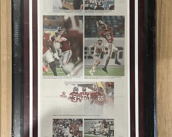 Periódico Alabama Crimson Tide enmarcado, Campeonato Nacional 2020