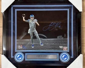 Jared Goff signed autographed Detroit Lions 11x14 Photo framed Fanatics