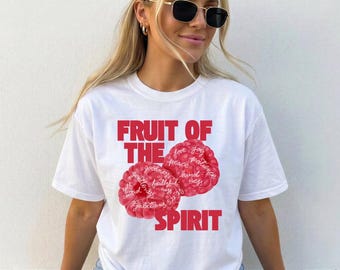 Fruit of the Spirit Shirt Himbeeren – Geschenk für Christen – Bibelvers Galater 5,22
