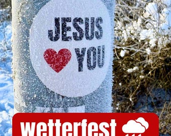 Jesus Loves You Sticker // Christian Sticker // Christliches Geschenk // Laptop Sticker