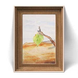 Pittura con foglie autunnali, pittura autunnale realistica, pittura con foglie nei toni della terra, arte della natura, decorazione della natura, pittura con foglie originali