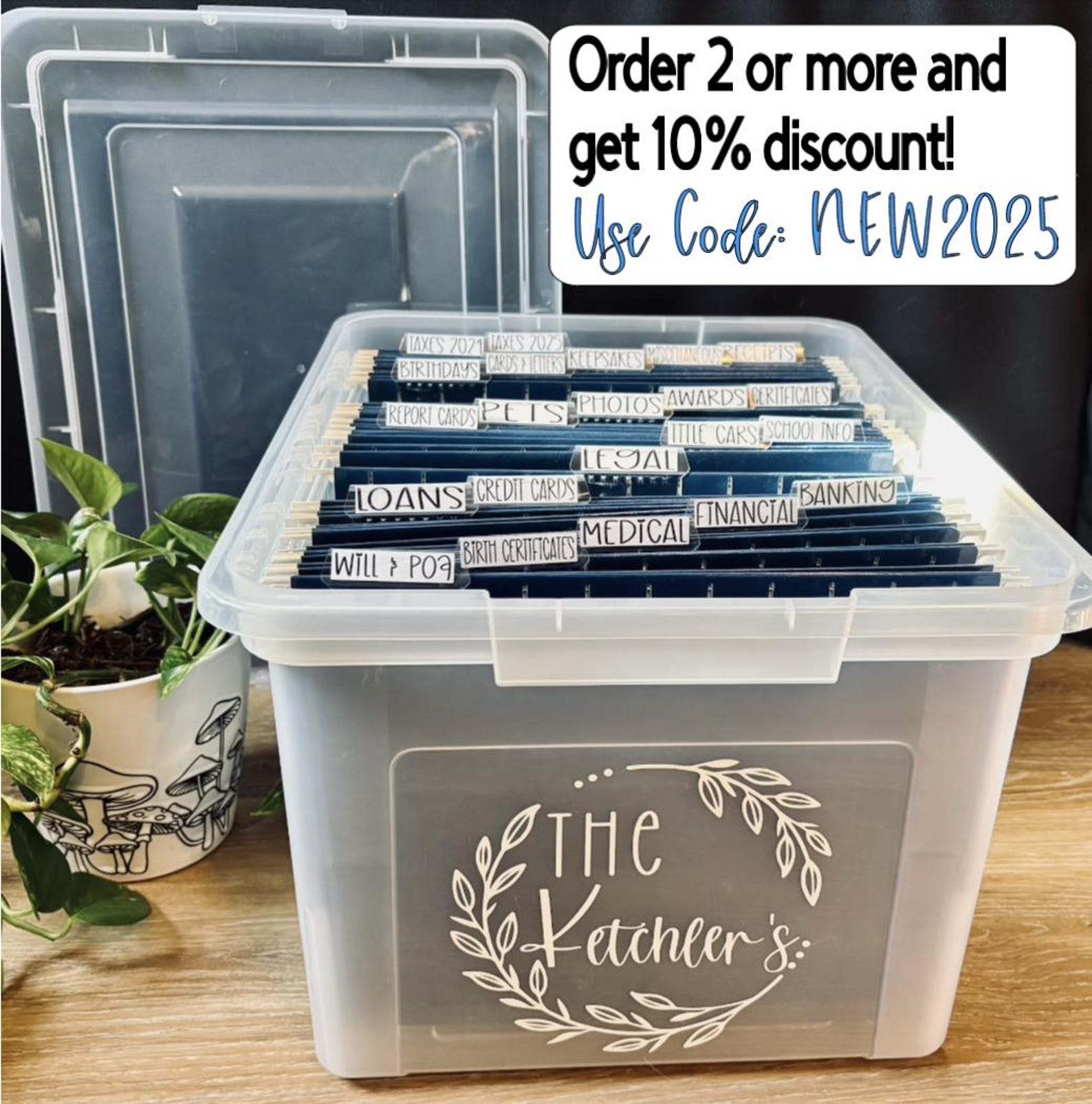 FULLY ASSEMBLED: Family Box, Memory Tote, Organizing, Organization ...