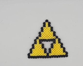 Llavero de cuentas Perler de la Trifuerza: regalo para fans de La Leyenda de Zelda