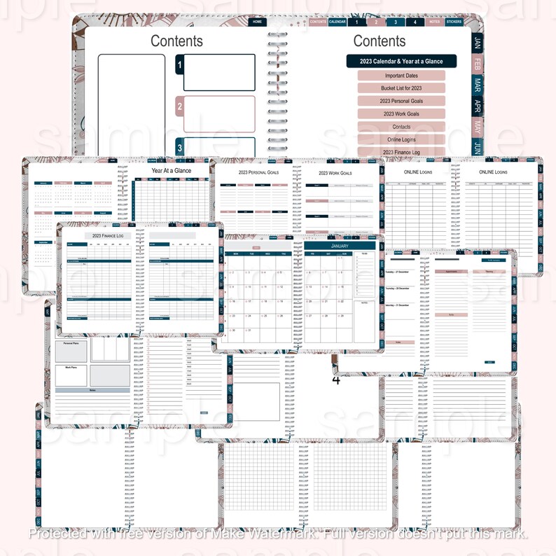 Digital Planner 2023, Goodnotes Planner, iPad Planner, Notability