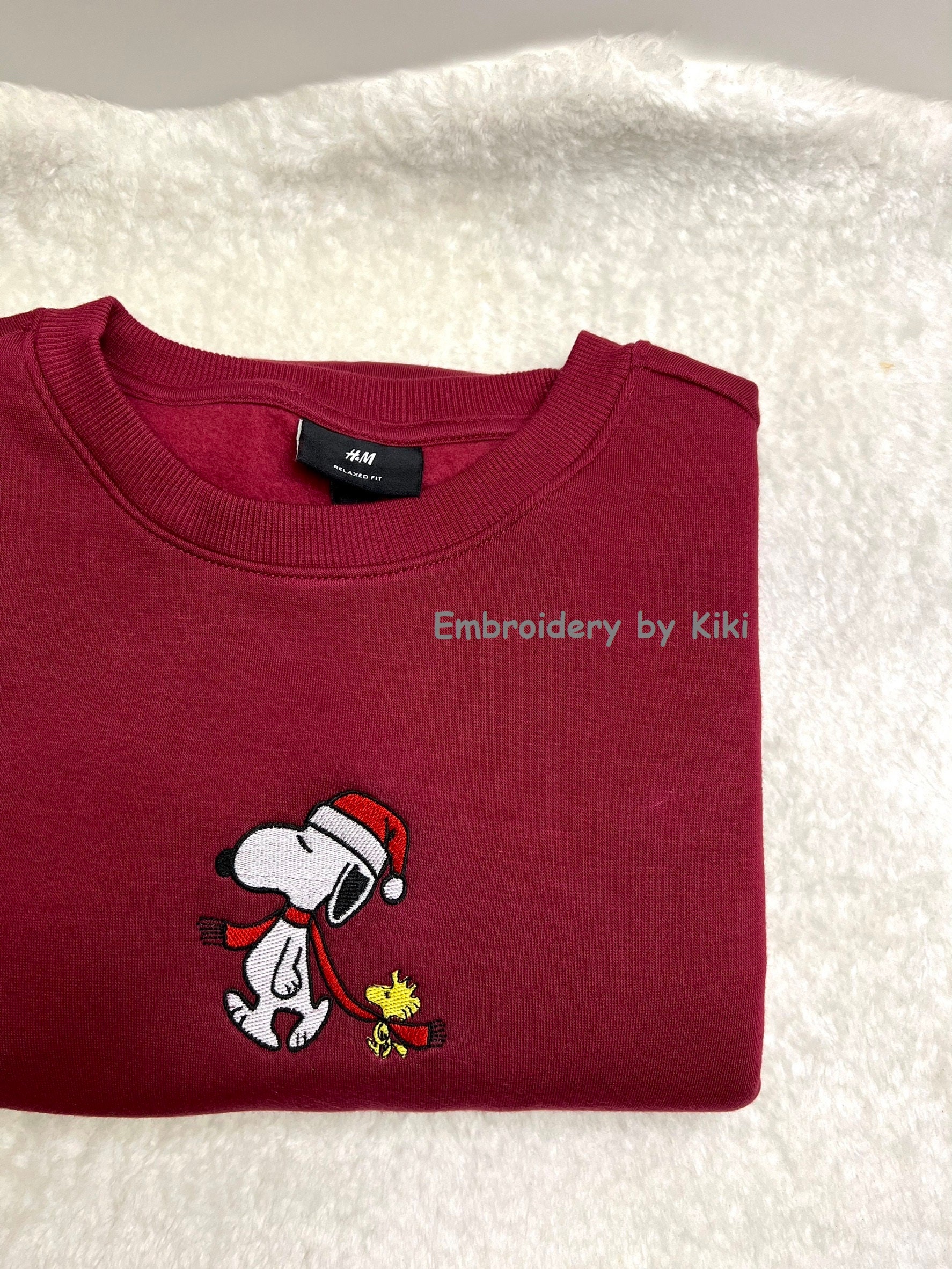 Discover Charlie Brown Snoopy Christmas Embroidered Sweatshirt