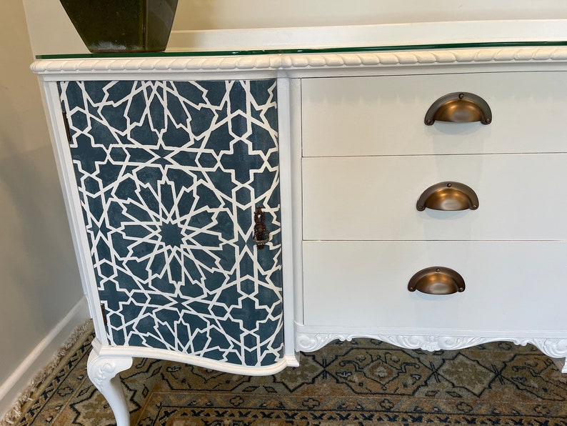 Hamptons Style Sideboard and Side Table Etsy