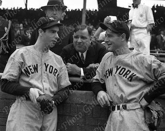 Original Joe DiMaggio, Fiorello LaGuardia, and Lou Gehrig Negative Print