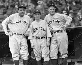 Original 1931 Babe Ruth and Lou Gehrig Negative Print