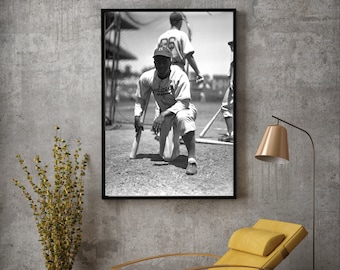 Original 1947 Jackie Robinson Negative Print