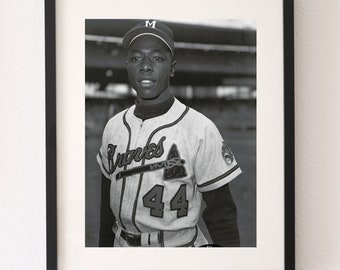 Original 1955 Hank Aaron Negative Print