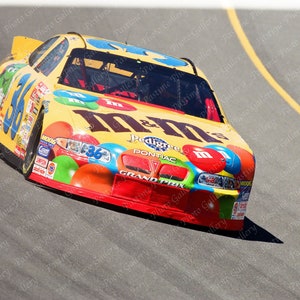 Vintage NASCAR Negatywny wydruk