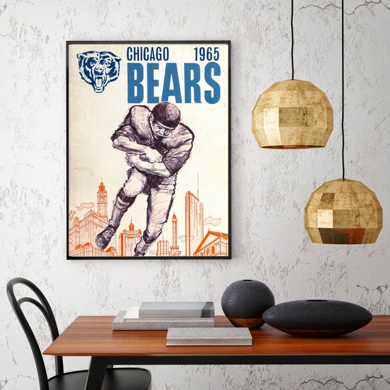 Tirage D'art Commémoratif Chicago Bears - 75e Anniversaire NFL - Édition Limitée