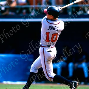 Oryginalny negatyw Chipper Jones Atlanta Braves z 1998 r.
