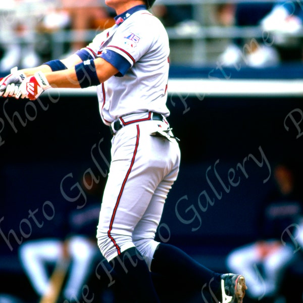 Original 1999 Chipper Jones Atlanta Braves Negative Print