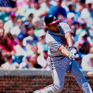 Original 2003 Andrew Jones Atlanta Braves Negativer Druck