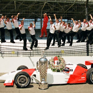 Vintage Helio Castroneves Racing Group Negatywny wydruk
