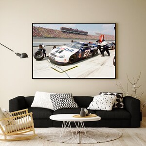 Vintage NASCAR Negatywny wydruk