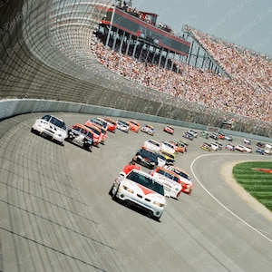 Vintage NASCAR Negatywny wydruk