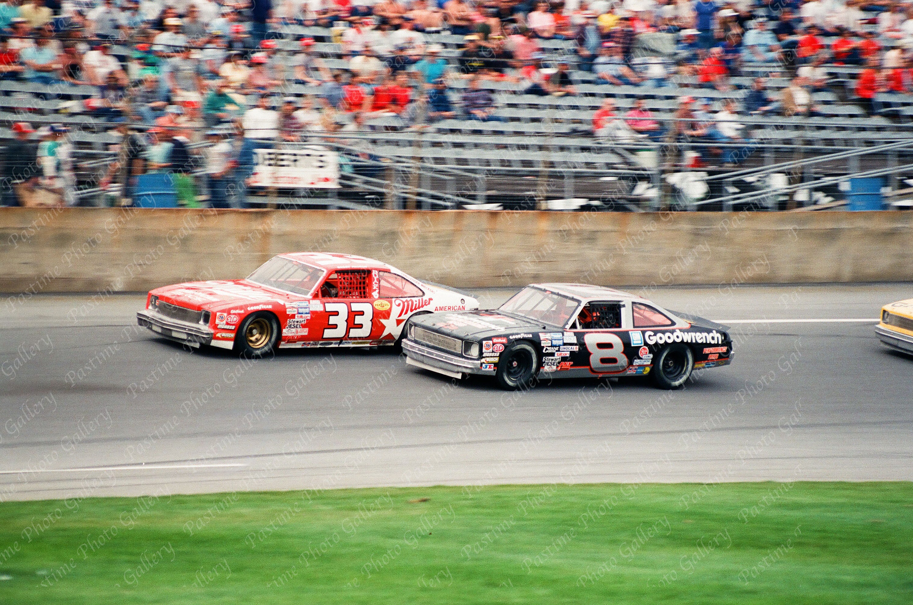 Vintage NASCAR Dale Earnhardt Sr. and Bobby Allison Negative