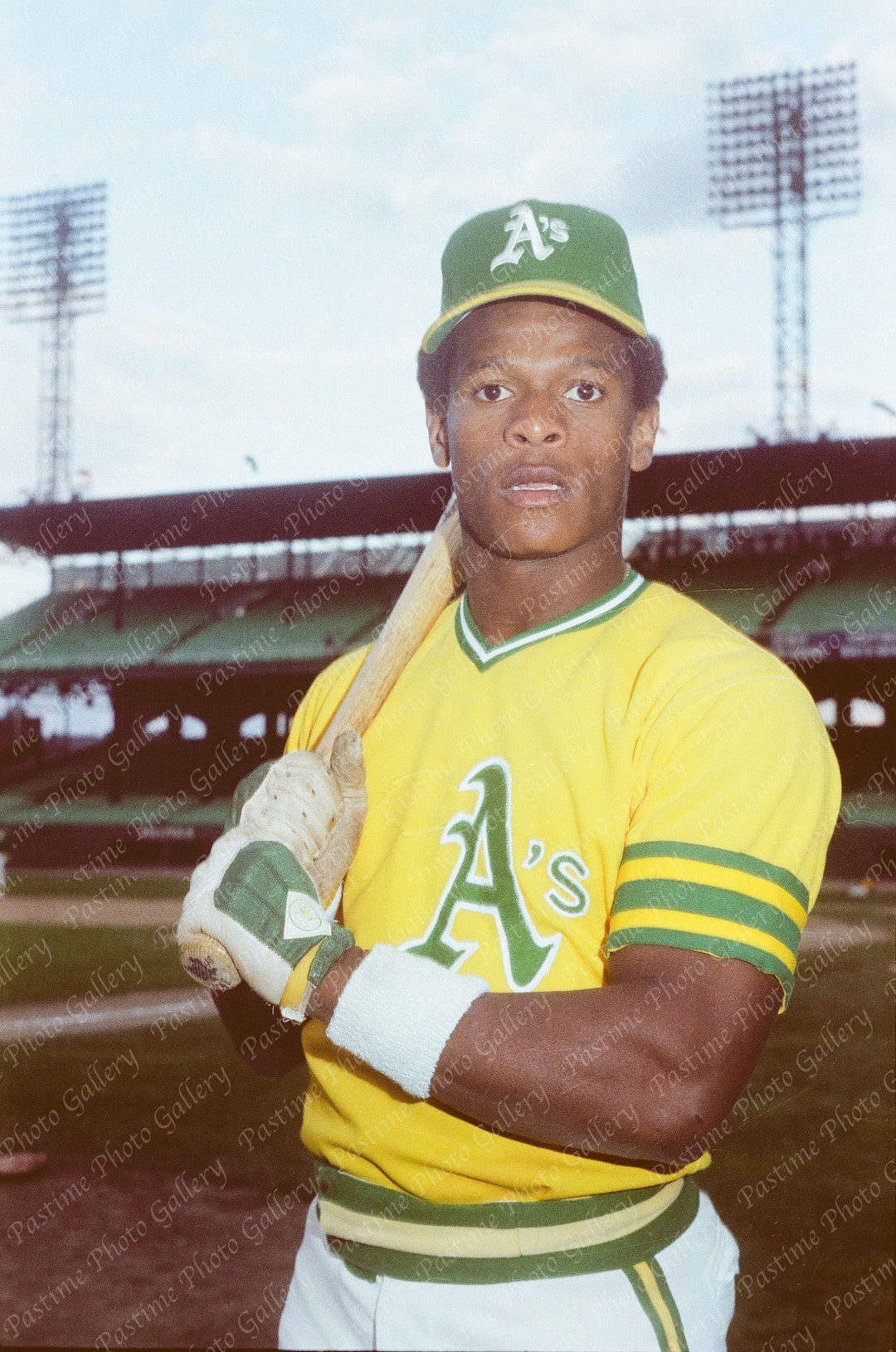 Oakland Athletics Rickey Henderson Negative Print From 1979-1980