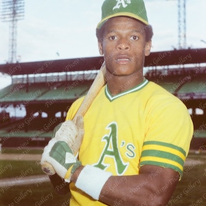 Oakland Athletics Rickey Henderson Negative Print from 1979-1980