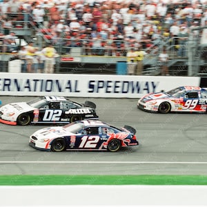 Vintage NASCAR Negatywny wydruk