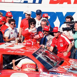 Vintage NASCAR Negatywny wydruk