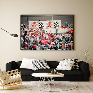 Vintage NASCAR Negatywny wydruk